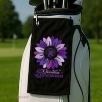 Sunflower Overdose Awareness Month Purple Golf Towel thumb 2