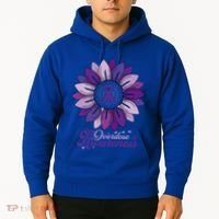 Sunflower Overdose Awareness Month Purple Hoodie thumb 2
