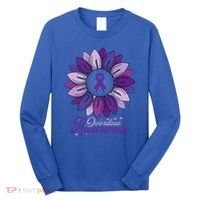 Sunflower Overdose Awareness Month Purple Long Sleeve Shirt thumb 0
