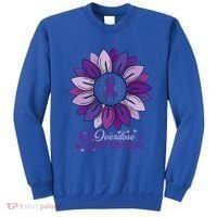 Sunflower Overdose Awareness Month Purple Sweatshirt thumb 0