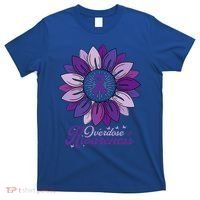Sunflower Overdose Awareness Month Purple T-Shirt thumb 0