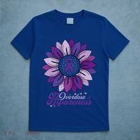 Sunflower Overdose Awareness Month Purple T-Shirt thumb 5