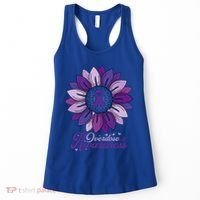 Sunflower Overdose Awareness Month Purple Women's Tank Top thumb 0