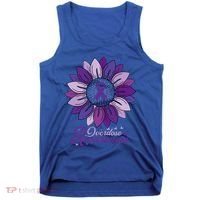 Sunflower Overdose Awareness Month Purple Tank Top thumb 0