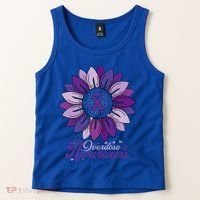 Sunflower Overdose Awareness Month Purple Tank Top thumb 2