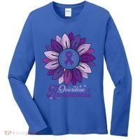 Sunflower Overdose Awareness Month Purple Women's Long Sleeve Shirt thumb 0