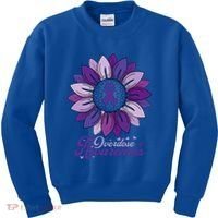Sunflower Overdose Awareness Month Purple Kids Sweatshirt thumb 0
