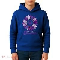 Sunflower Overdose Awareness Month Purple Kids Hoodie thumb 4