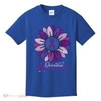 Sunflower Overdose Awareness Month Purple Kids T-Shirt thumb 0