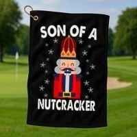 Son Of A Nutcracker Funny Christmas Nutcracker Golf Towel thumb 1