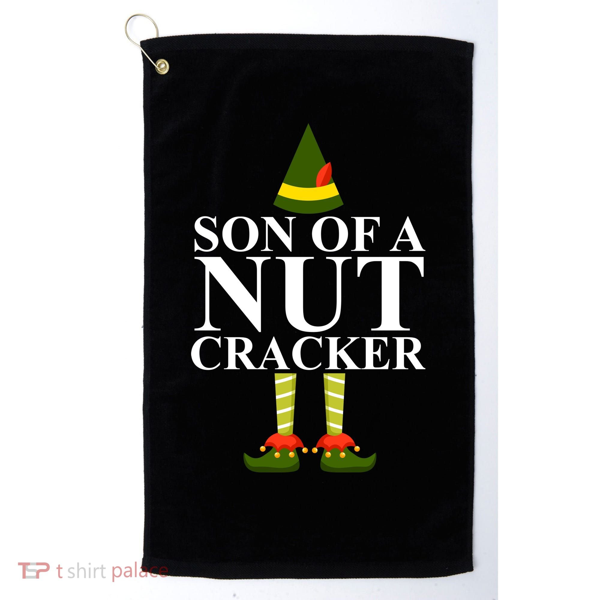 Son Of A Nut Cracker Funny Christmas Golf Towel