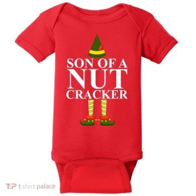 Son Of A Nut Cracker Funny Christmas Baby Bodysuit