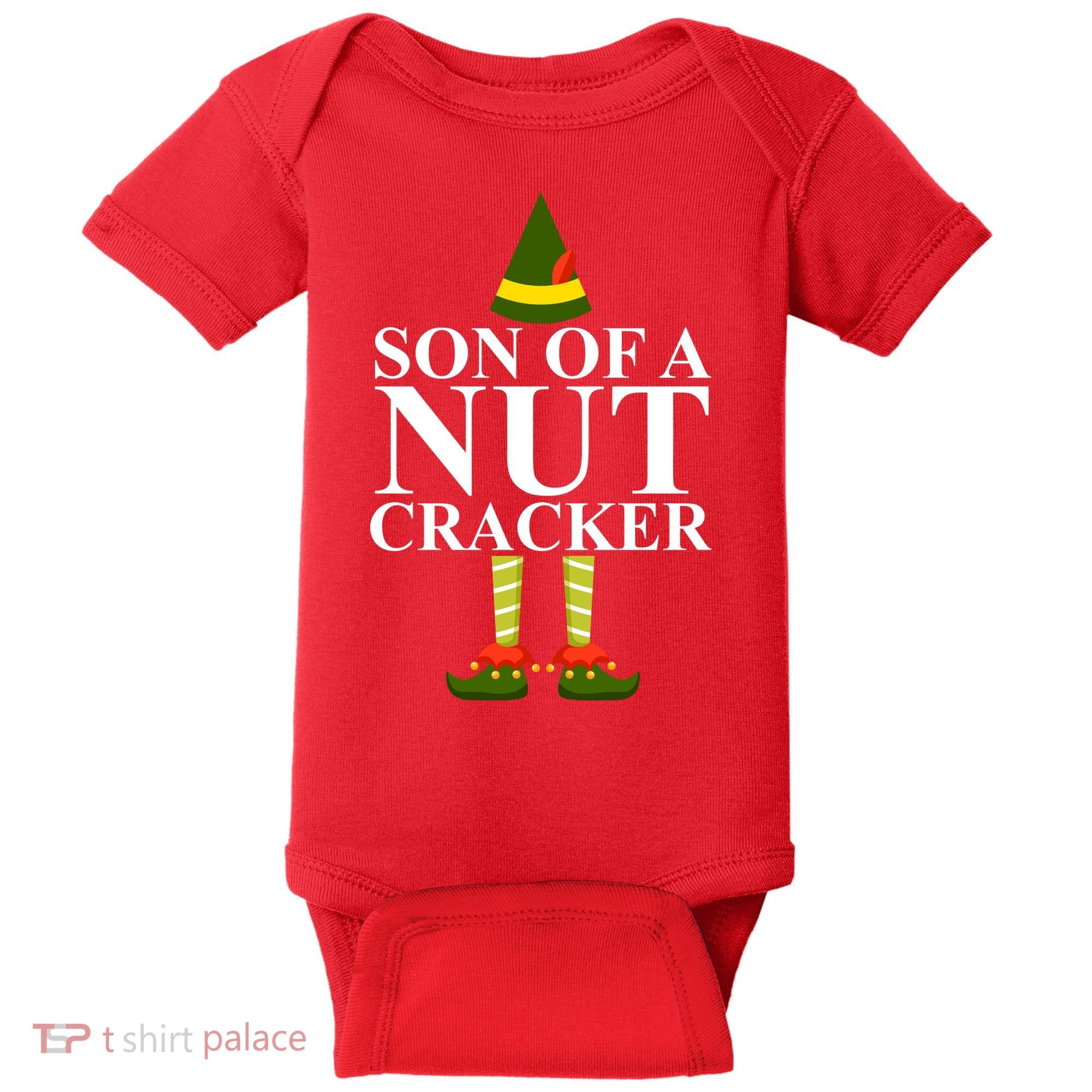 Son Of A Nut Cracker Funny Christmas Baby Bodysuit