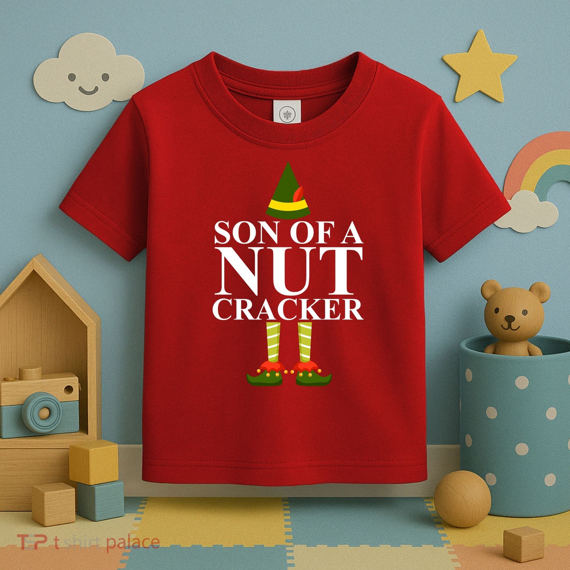 Son Of A Nut Cracker Funny Christmas Toddler T-Shirt