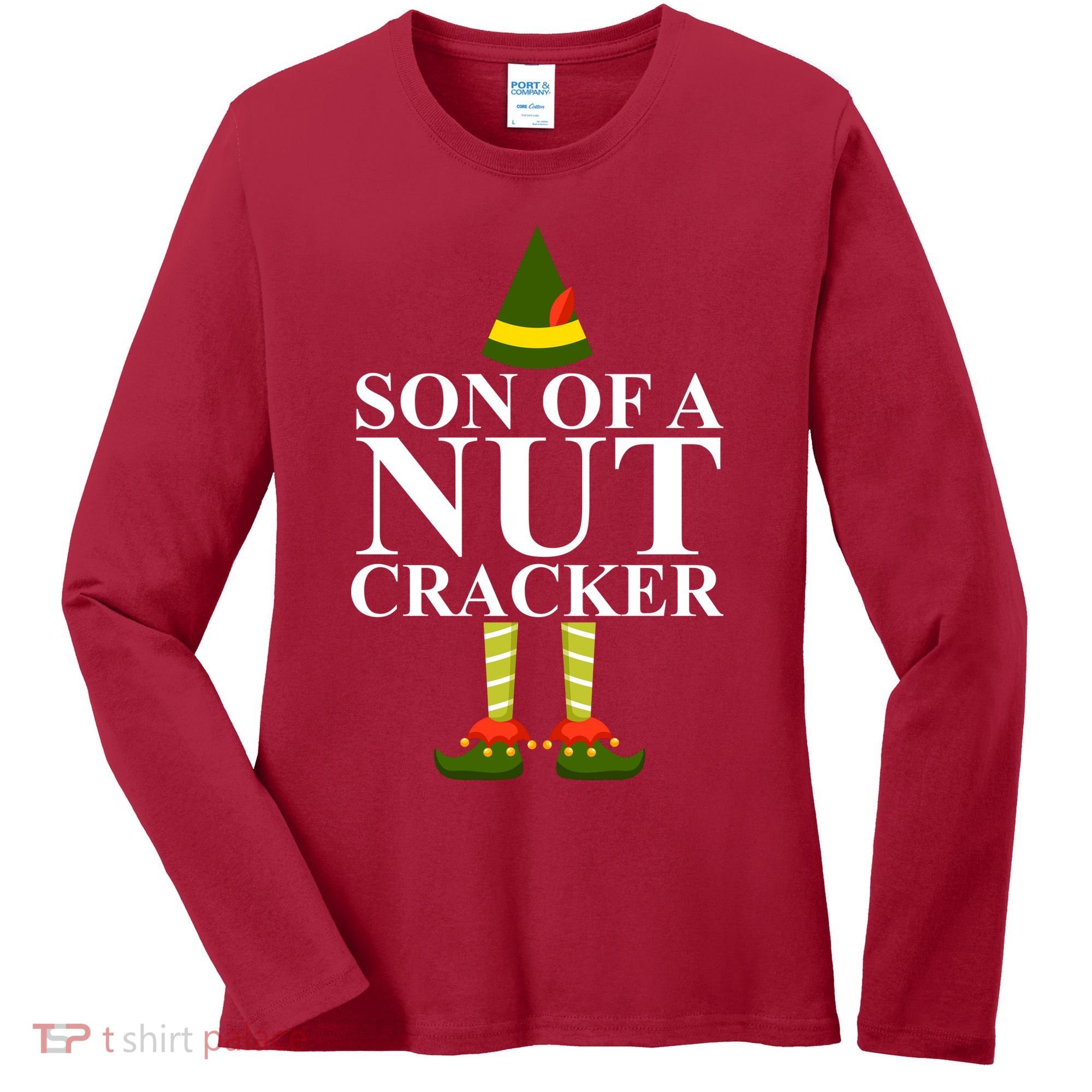 Son Of A Nut Cracker Funny Christmas Women's Long Sleeve Shirt