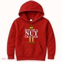 Son Of A Nut Cracker Funny Christmas Kids Hoodie thumb 0