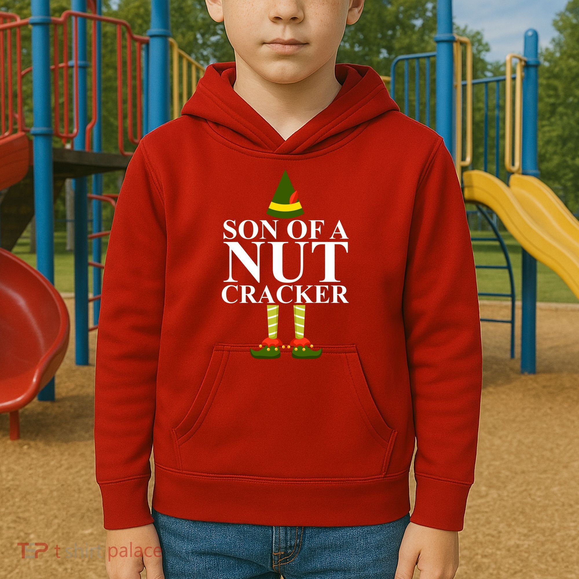 Son Of A Nut Cracker Funny Christmas Kids Hoodie