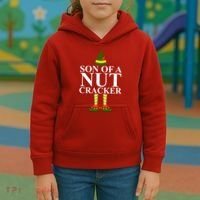 Son Of A Nut Cracker Funny Christmas Kids Hoodie thumb 3