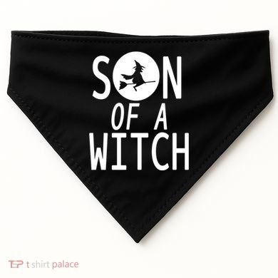 Son Of A Witch Funny Halloween USA-Made Doggie Bandana