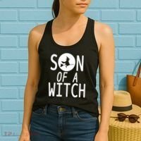 Son Of A Witch Funny Halloween Women's Tank Top thumb 2
