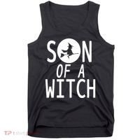 Son Of A Witch Funny Halloween Tank Top thumb 0