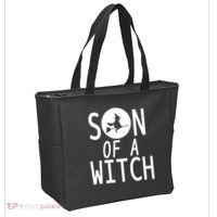 Son Of A Witch Funny Halloween Tote Bag thumb 2