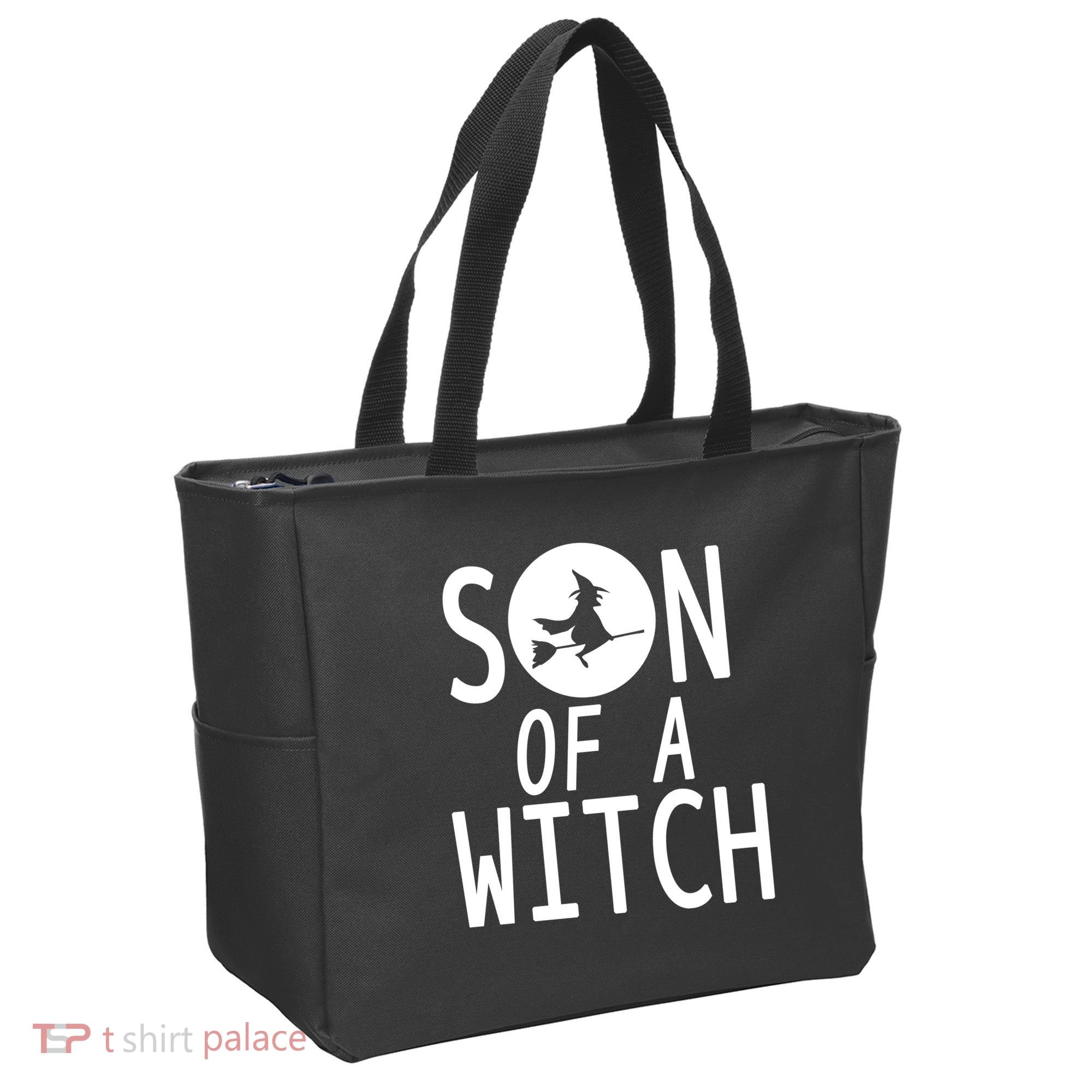 Son Of A Witch Funny Halloween Tote Bag