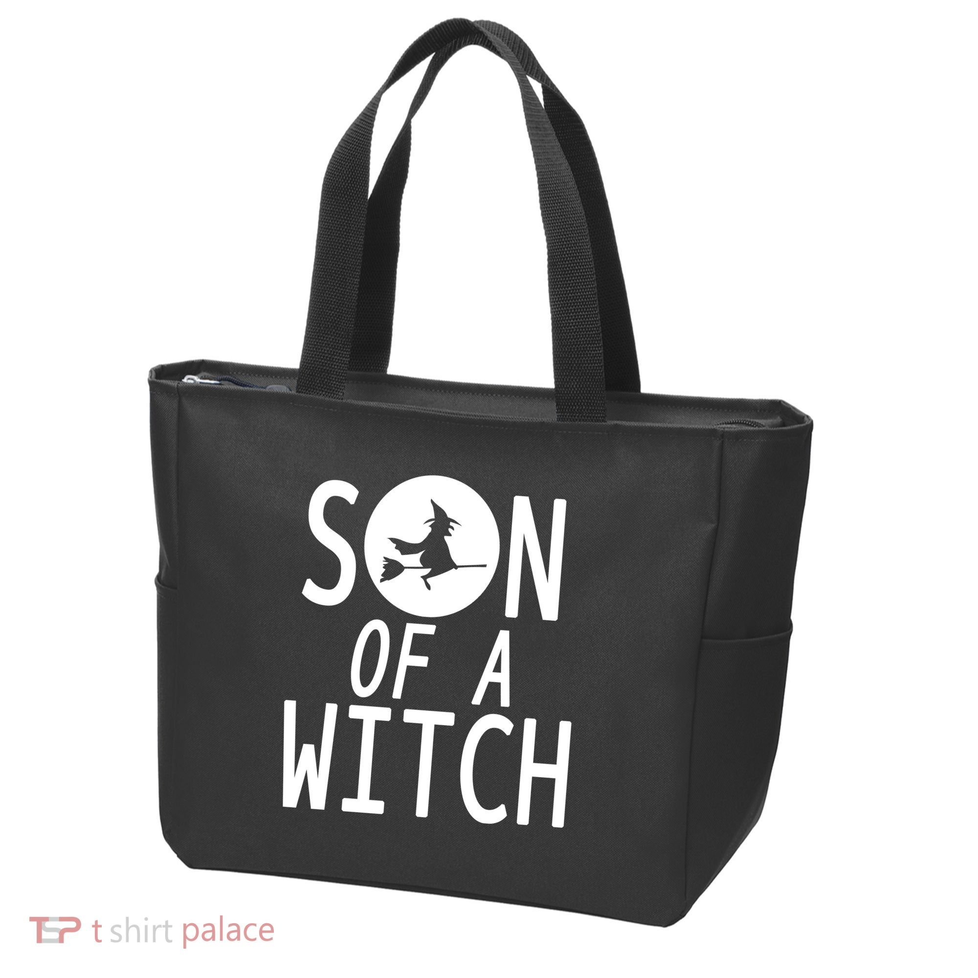 Son Of A Witch Funny Halloween Tote Bag