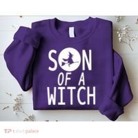 Son Of A Witch Funny Halloween Sweatshirt thumb 2