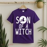 Son Of A Witch Funny Halloween T-Shirt thumb 2