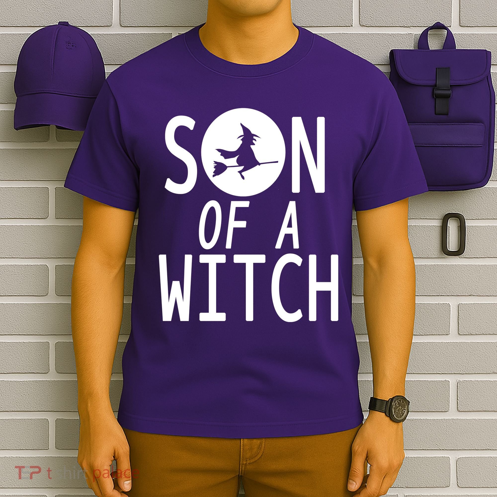 Son Of A Witch Funny Halloween T-Shirt