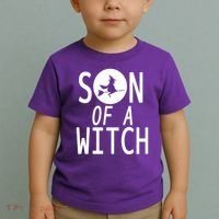 Son Of A Witch Funny Halloween Toddler T-Shirt thumb 2