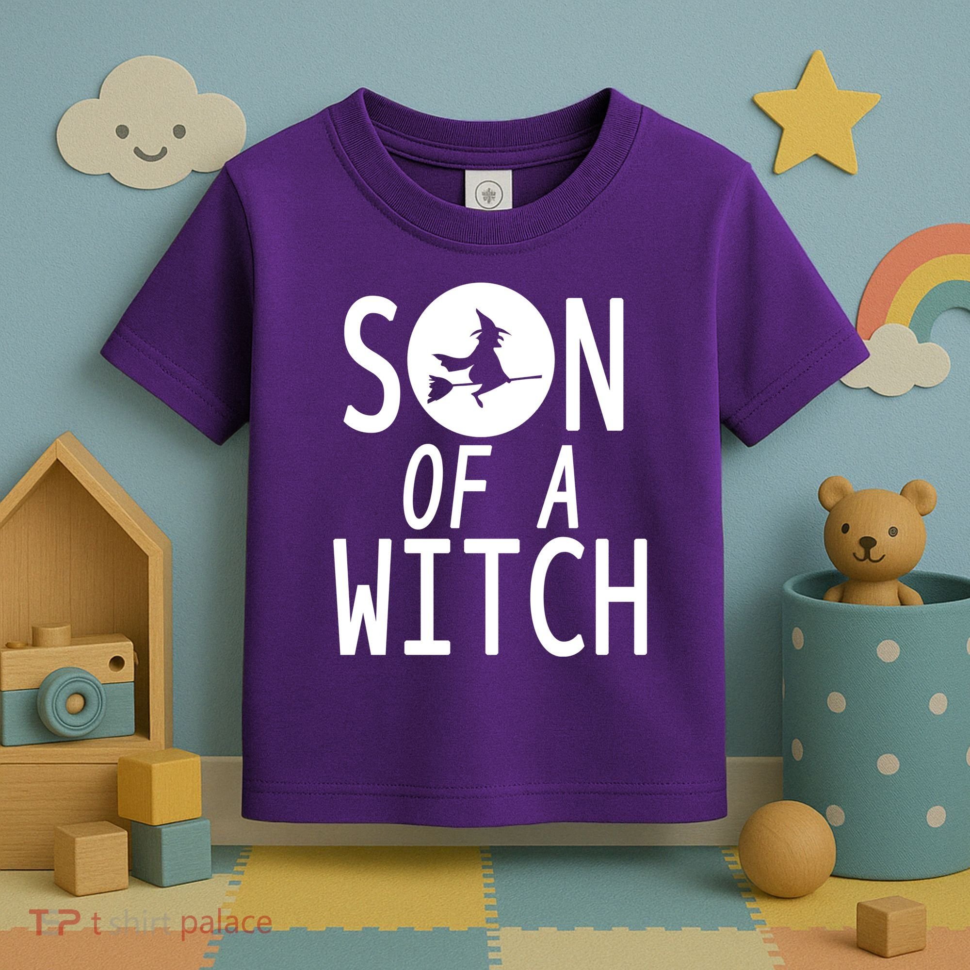 Son Of A Witch Funny Halloween Toddler T-Shirt