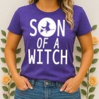 Son Of A Witch Funny Halloween Women's T-Shirt thumb 2
