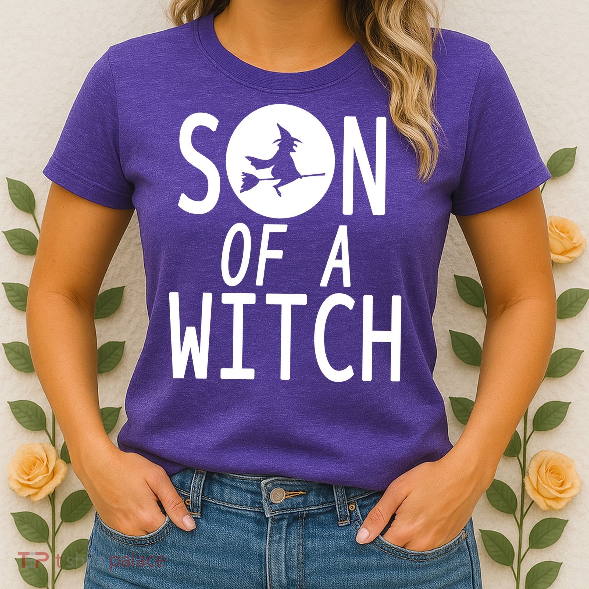 Son Of A Witch Funny Halloween Women's T-Shirt