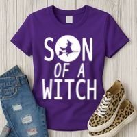 Son Of A Witch Funny Halloween Women's T-Shirt thumb 3