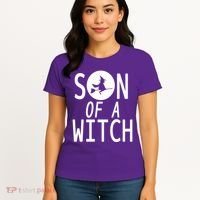 Son Of A Witch Funny Halloween Women's T-Shirt thumb 4