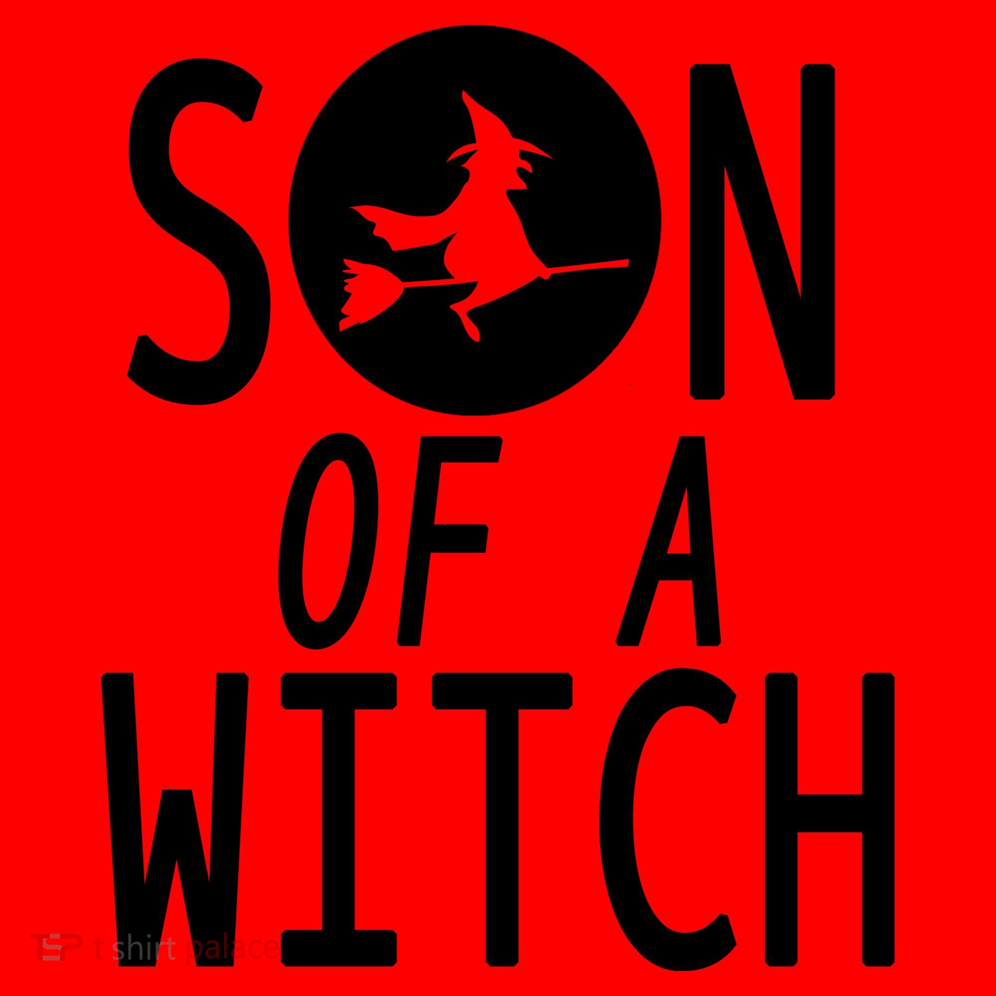 Son Of A Witch Funny Halloween Santa Hat