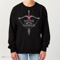 Sister Of A Warrior Breast Cancer Awareness Support Squad Women's Sweatshirt thumb 0