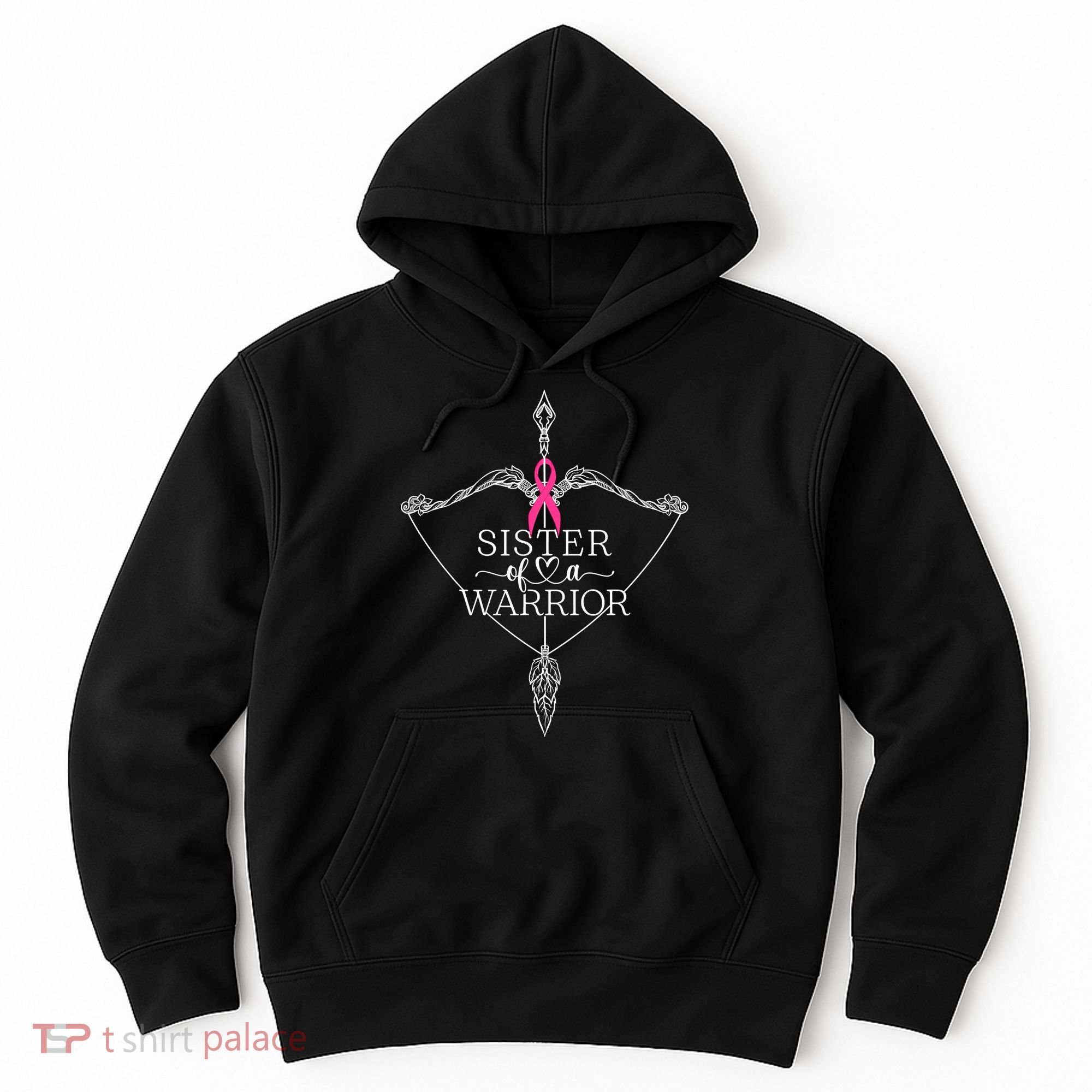 Sister Of A Warrior Breast Cancer Awareness Support Squad Hoodie