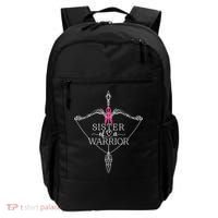 Sister Of A Warrior Breast Cancer Awareness Support Squad Backpack thumb 0