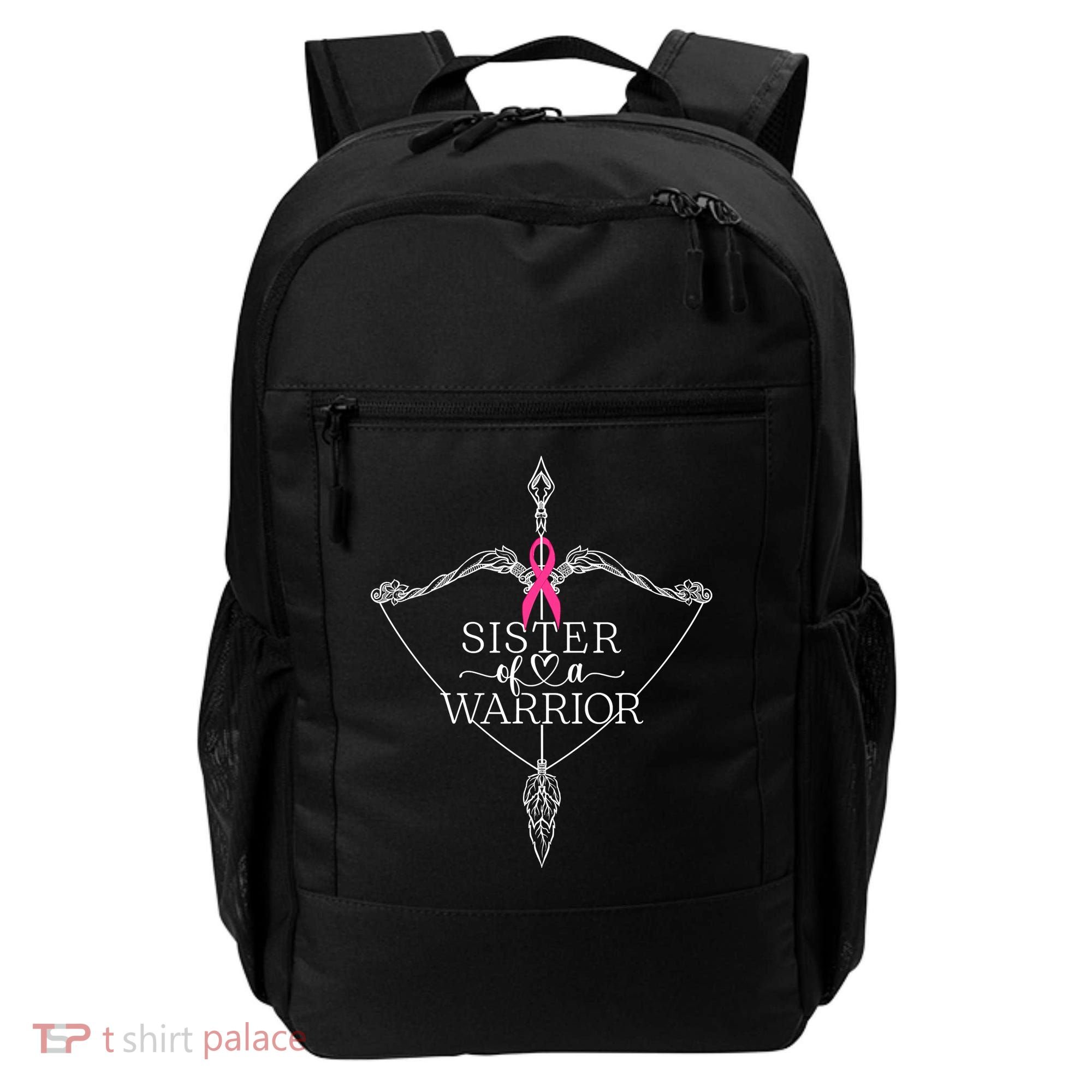 Sister Of A Warrior Breast Cancer Awareness Support Squad Backpack