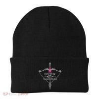 Sister Of A Warrior Breast Cancer Awareness Support Squad Beanie thumb 0