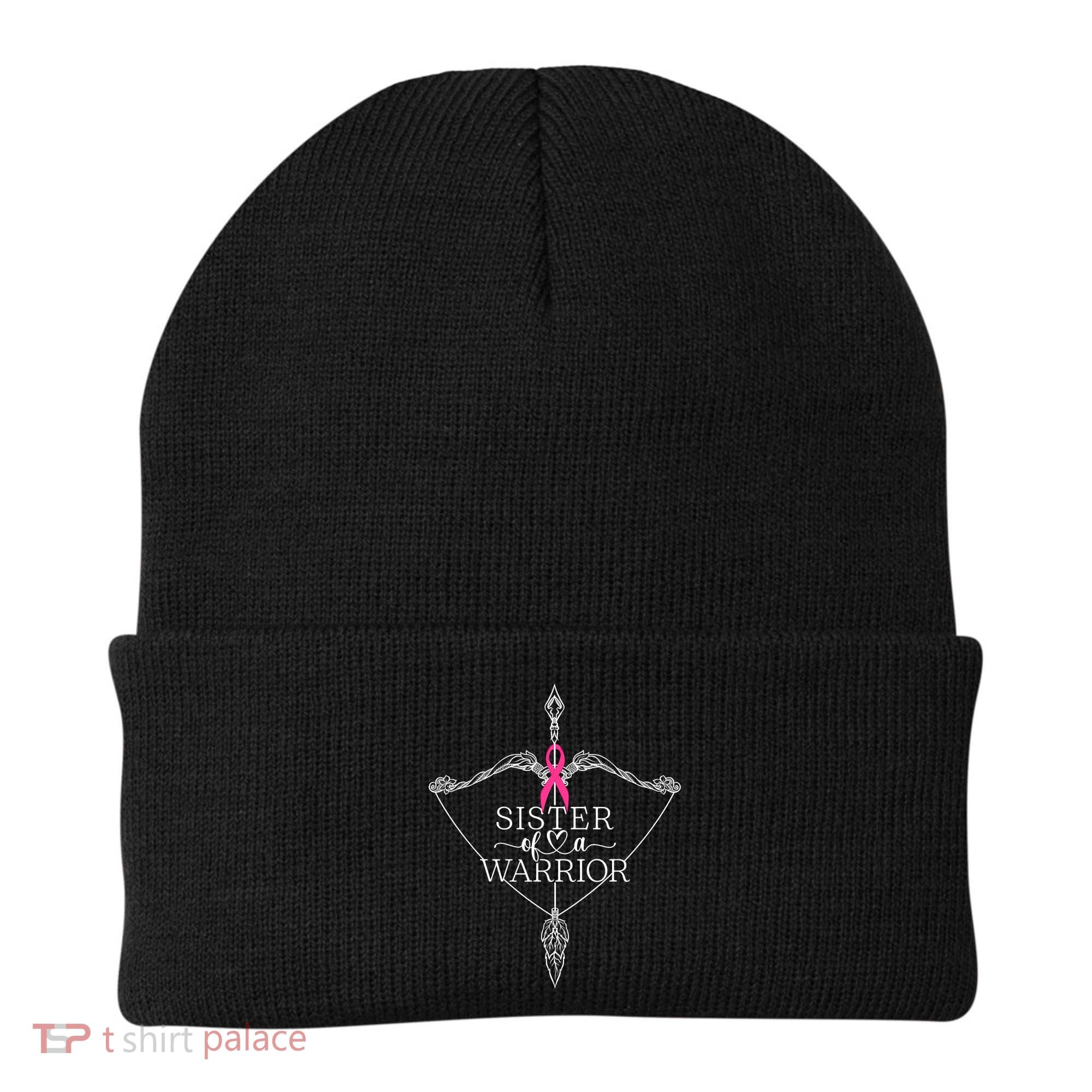 Sister Of A Warrior Breast Cancer Awareness Support Squad Beanie