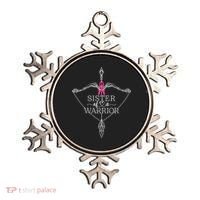 Sister Of A Warrior Breast Cancer Awareness Support Squad Ornament thumb 0