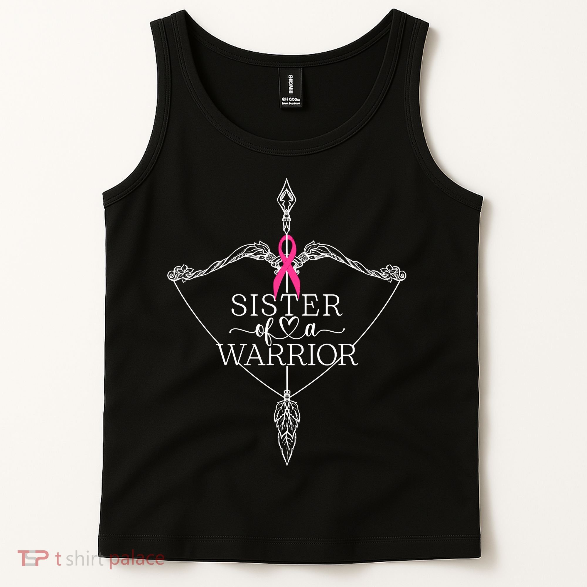 Sister Of A Warrior Breast Cancer Awareness Support Squad Tank Top