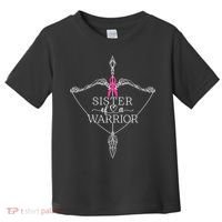 Sister Of A Warrior Breast Cancer Awareness Support Squad Toddler T-Shirt thumb 0