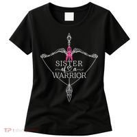 Sister Of A Warrior Breast Cancer Awareness Support Squad Women's T-Shirt thumb 0