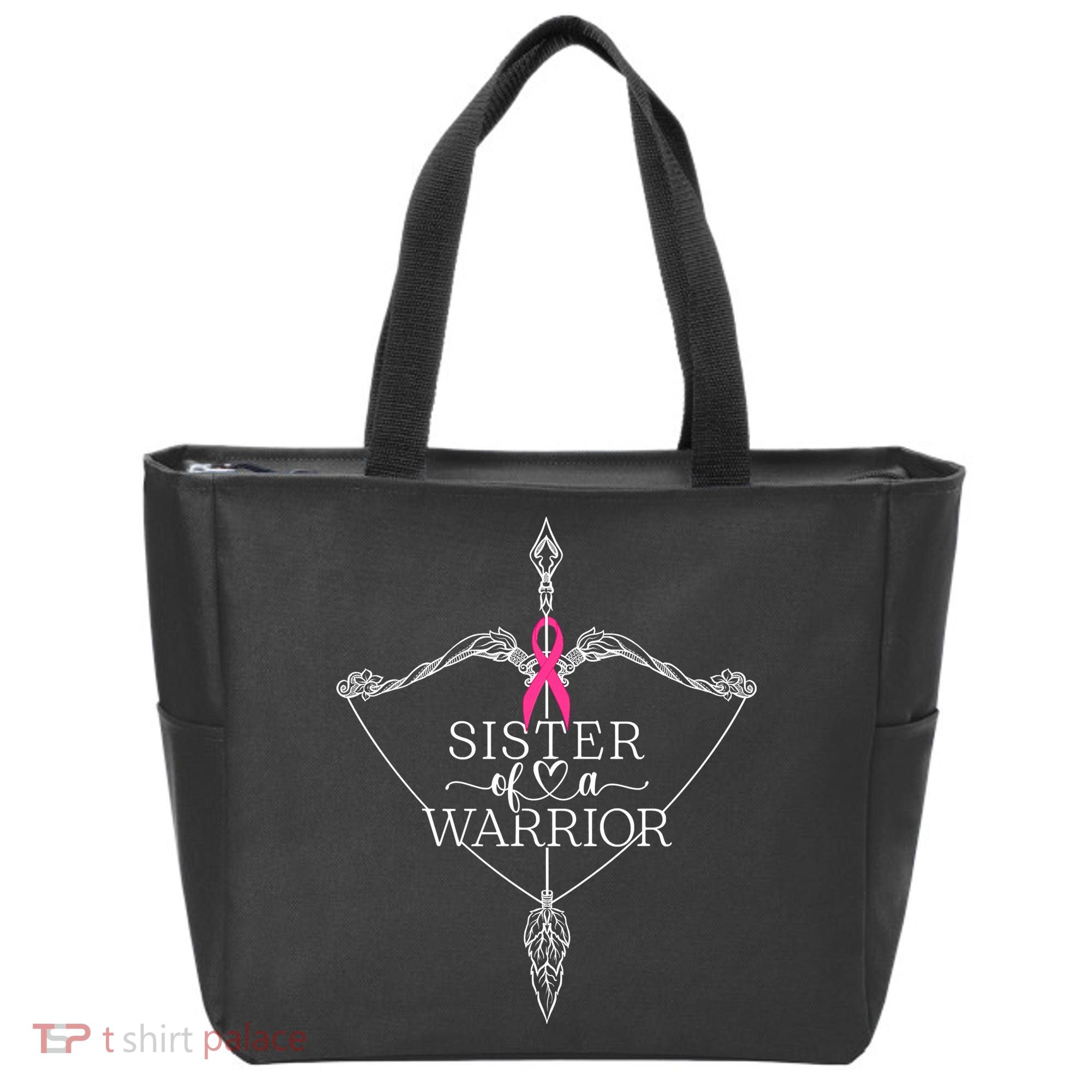 Sister Of A Warrior Breast Cancer Awareness Support Squad Tote Bag