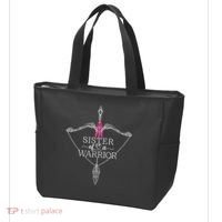 Sister Of A Warrior Breast Cancer Awareness Support Squad Tote Bag thumb 3